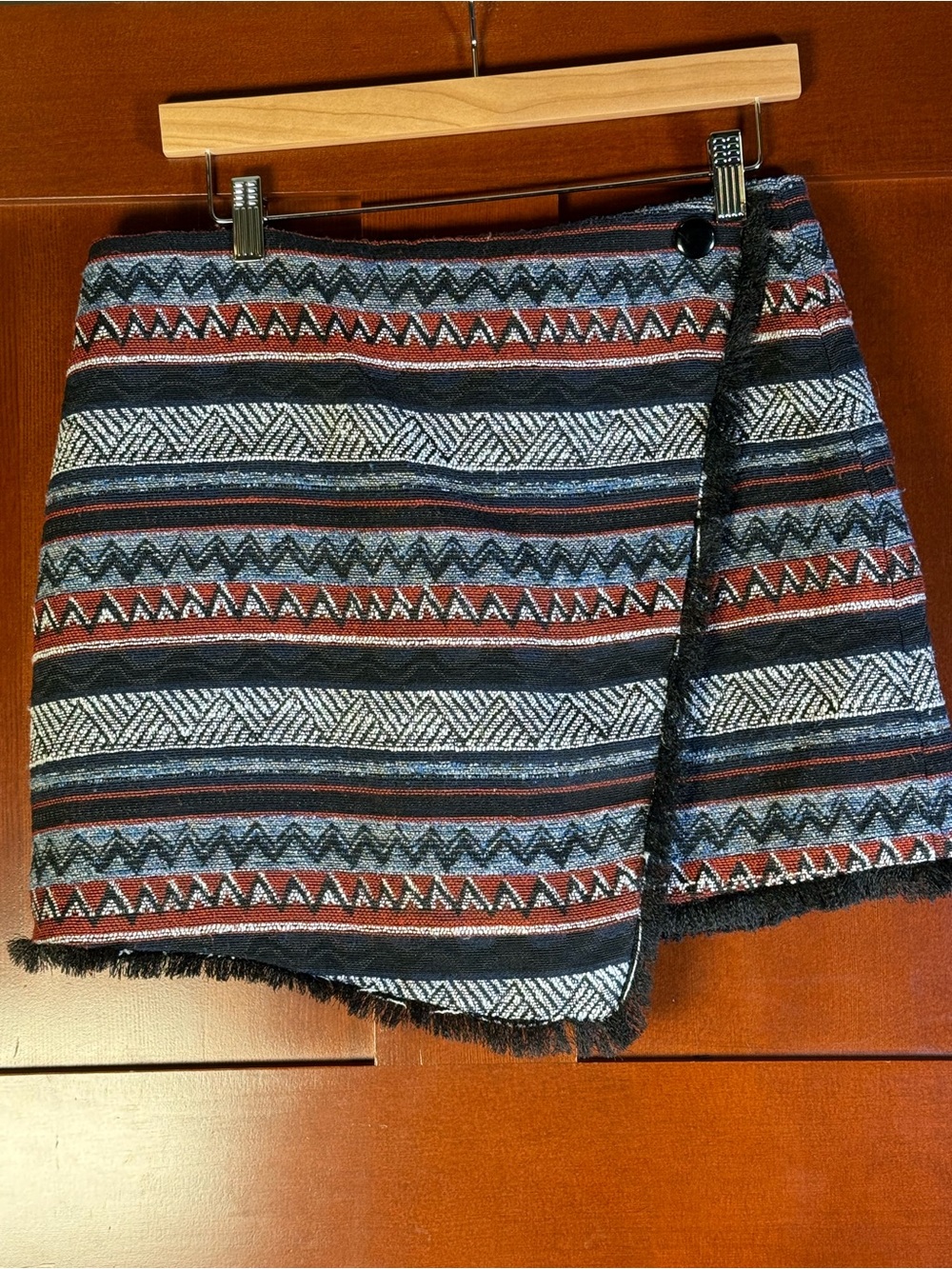 Sam Edelman Wrap Blanket Skirt Size 12 Tribal Southwestern Lined